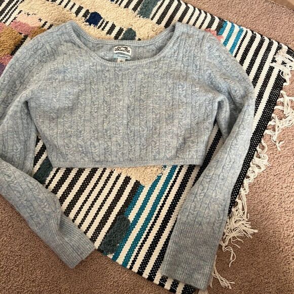 Future Collective Reese Blutstein Cropped Scoop Neck Sweater L - Picture 4 of 7